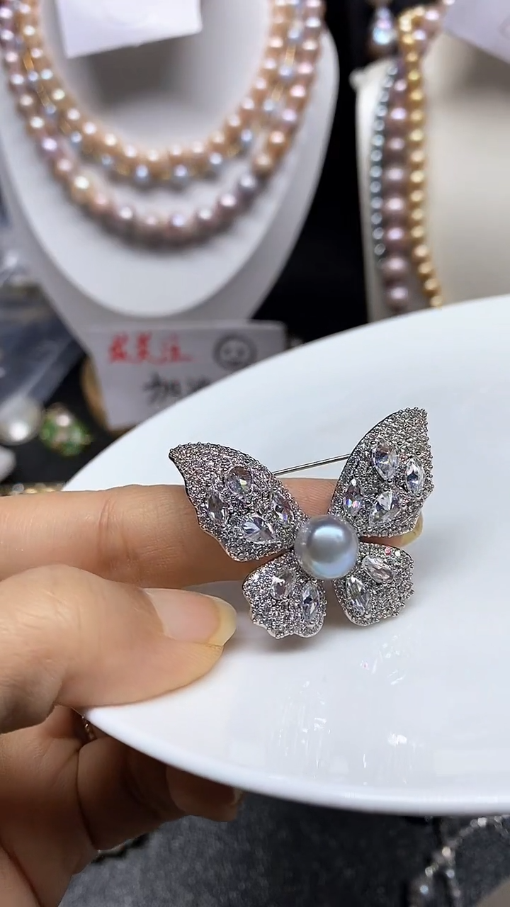 【闪购商品】淡水珍珠胸针未镶嵌多人