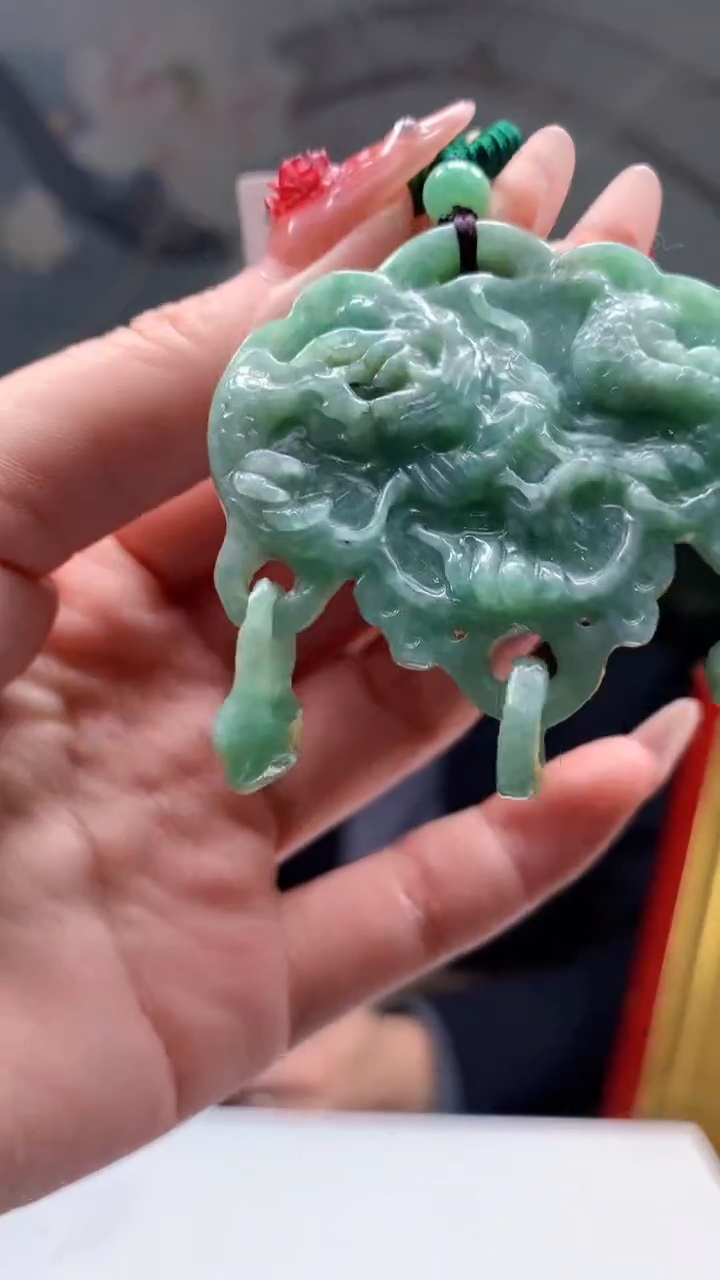 【闪购商品】定制翡翠未镶嵌1044ry-毛货挂件19