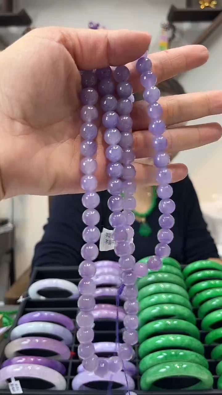 【闪购商品】砖雕闪25 冰紫罗兰108颗项链 卡10mm