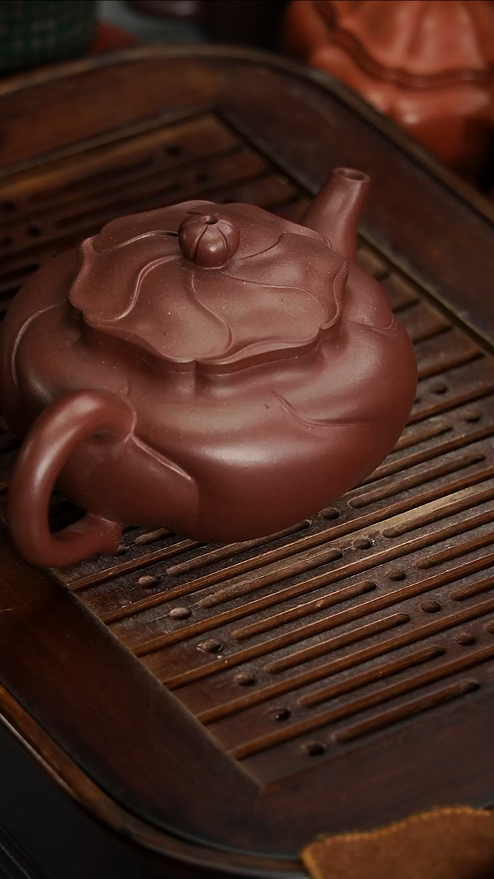 茶壶紫砂宜兴紫砂紫泥凤瑶250毫升
