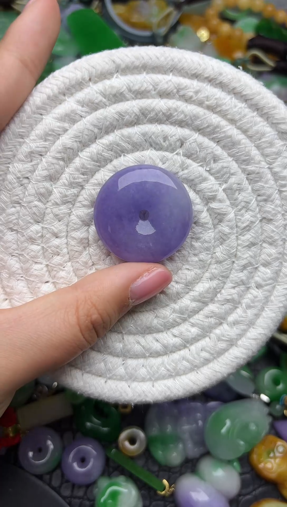 颈饰未镶嵌翡翠缅甸翡翠吊坠