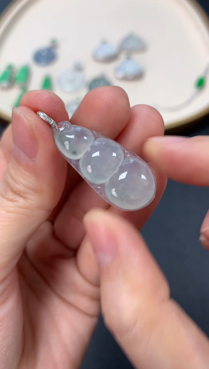 【闪购商品】翡翠吊坠(不含链)18K金镶嵌1680