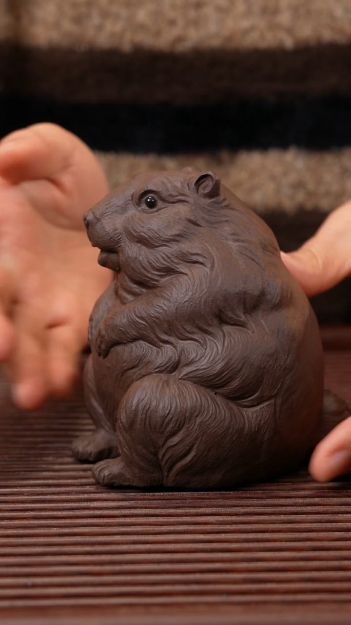 【闪购商品】紫砂茶宠紫泥土拨鼠