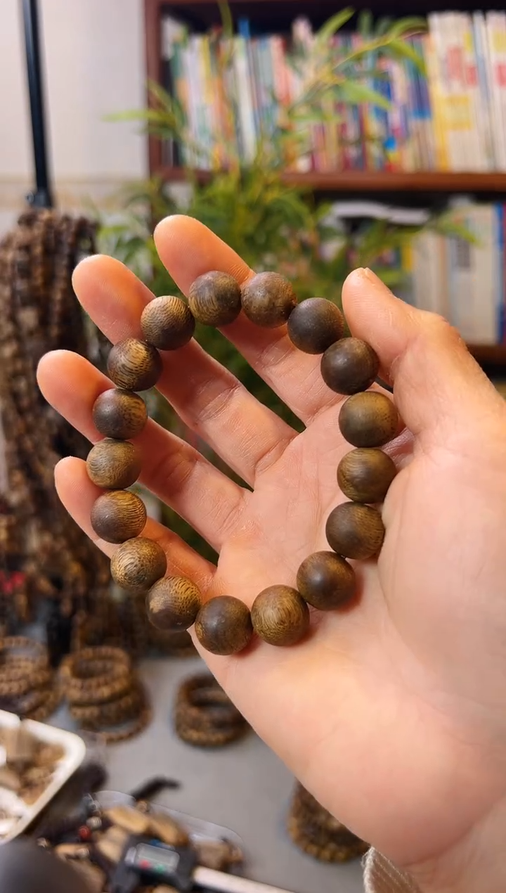【闪购商品】沉香手串棋楠圆珠单圈