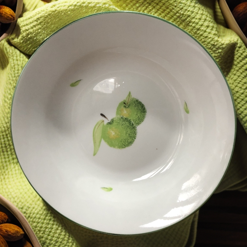 二厂苹果画片盘子陶瓷口径20（2）