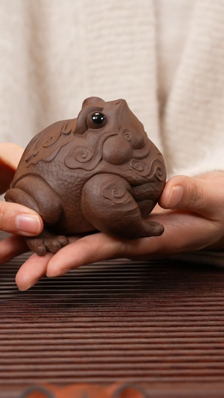 【闪购商品】紫砂茶宠紫泥富贵蛙