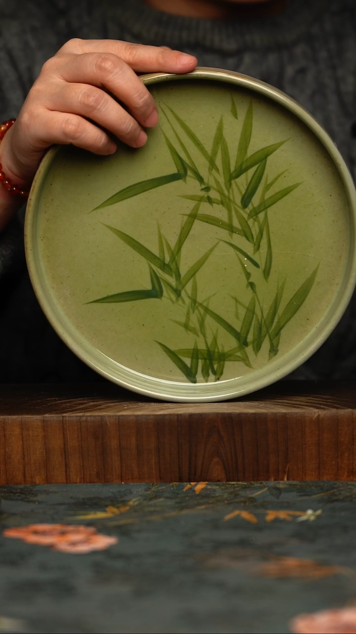 瓷片釉下彩手工手绘同款