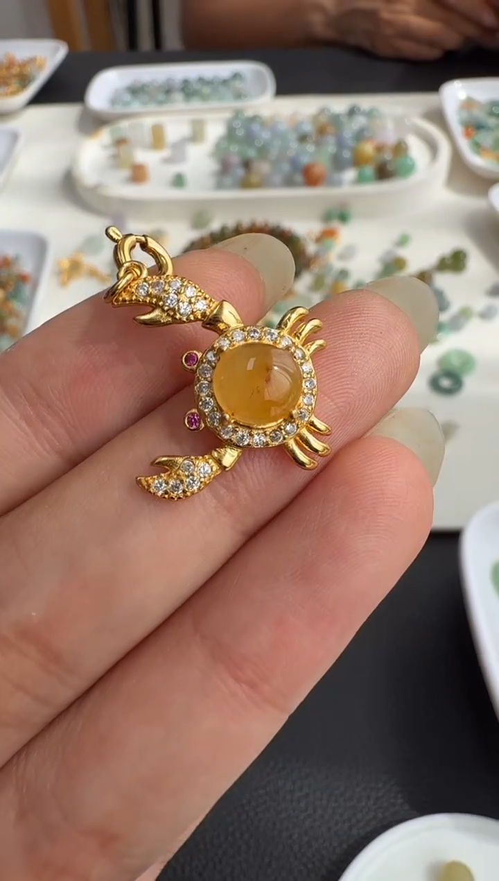 颈饰未镶嵌翡翠7.6*6.7*3.2-260+26