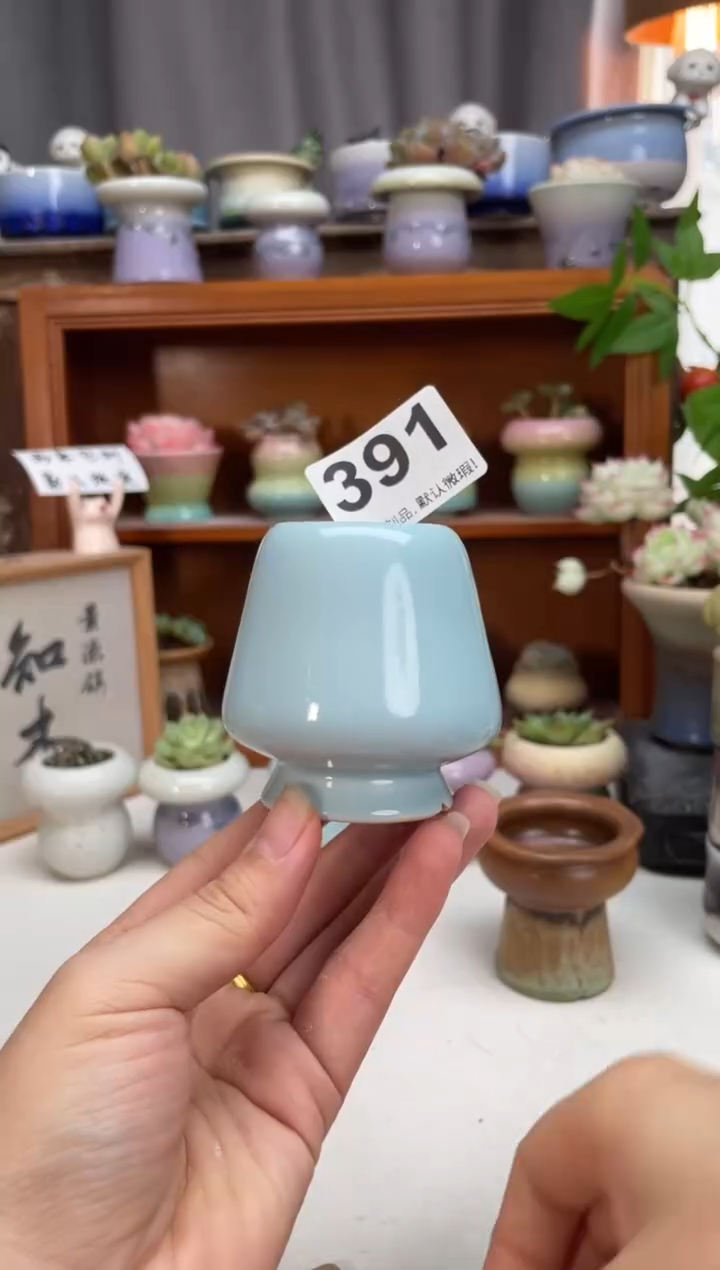 瓷片391知木小芳花盆