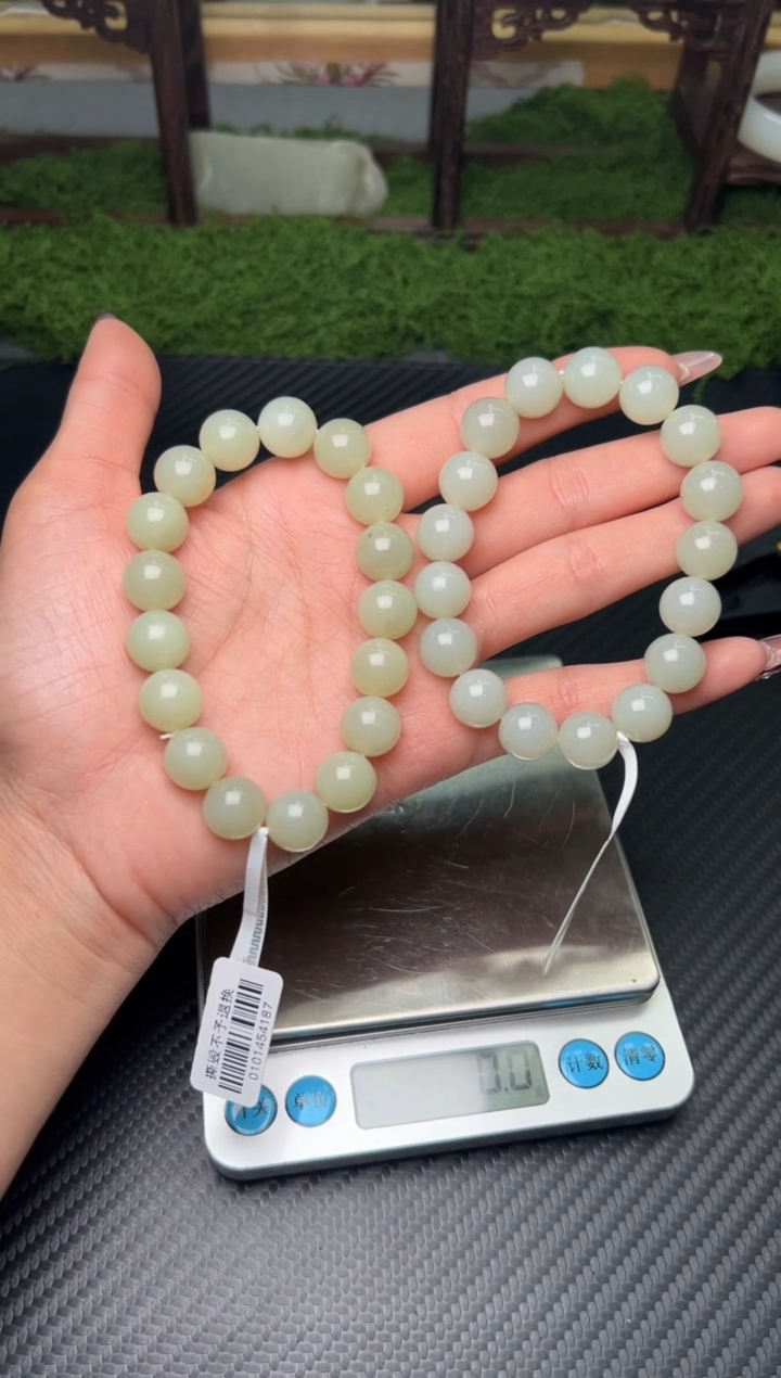 未镶嵌手串和田玉且末微色差近矿卡12多样性发货拍一发一j/脏