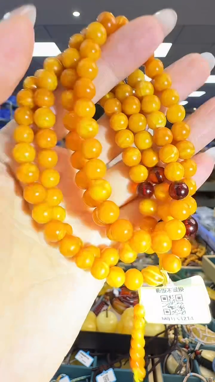 琥珀颈饰未镶嵌227秒拍号 假一罚三 7mm