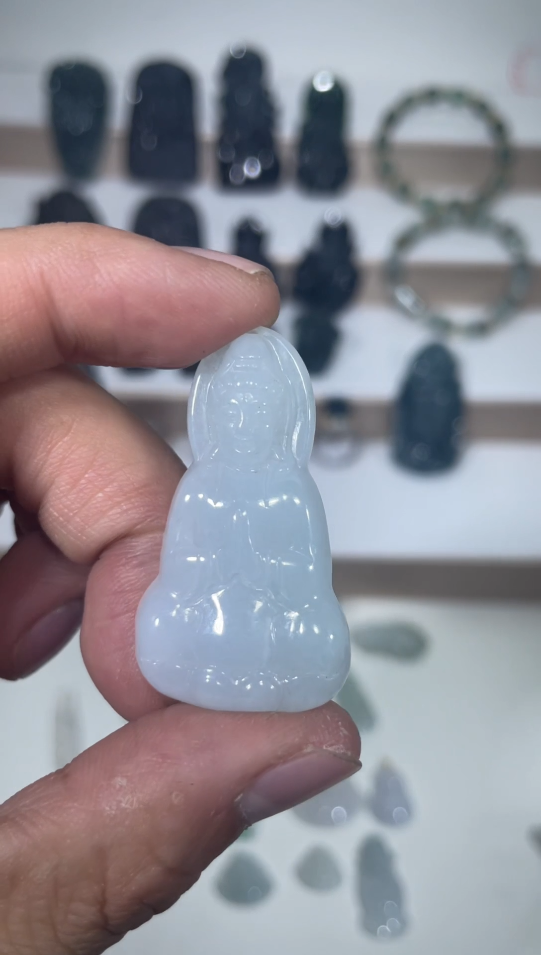 颈饰未镶嵌翡翠天然翡翠A货