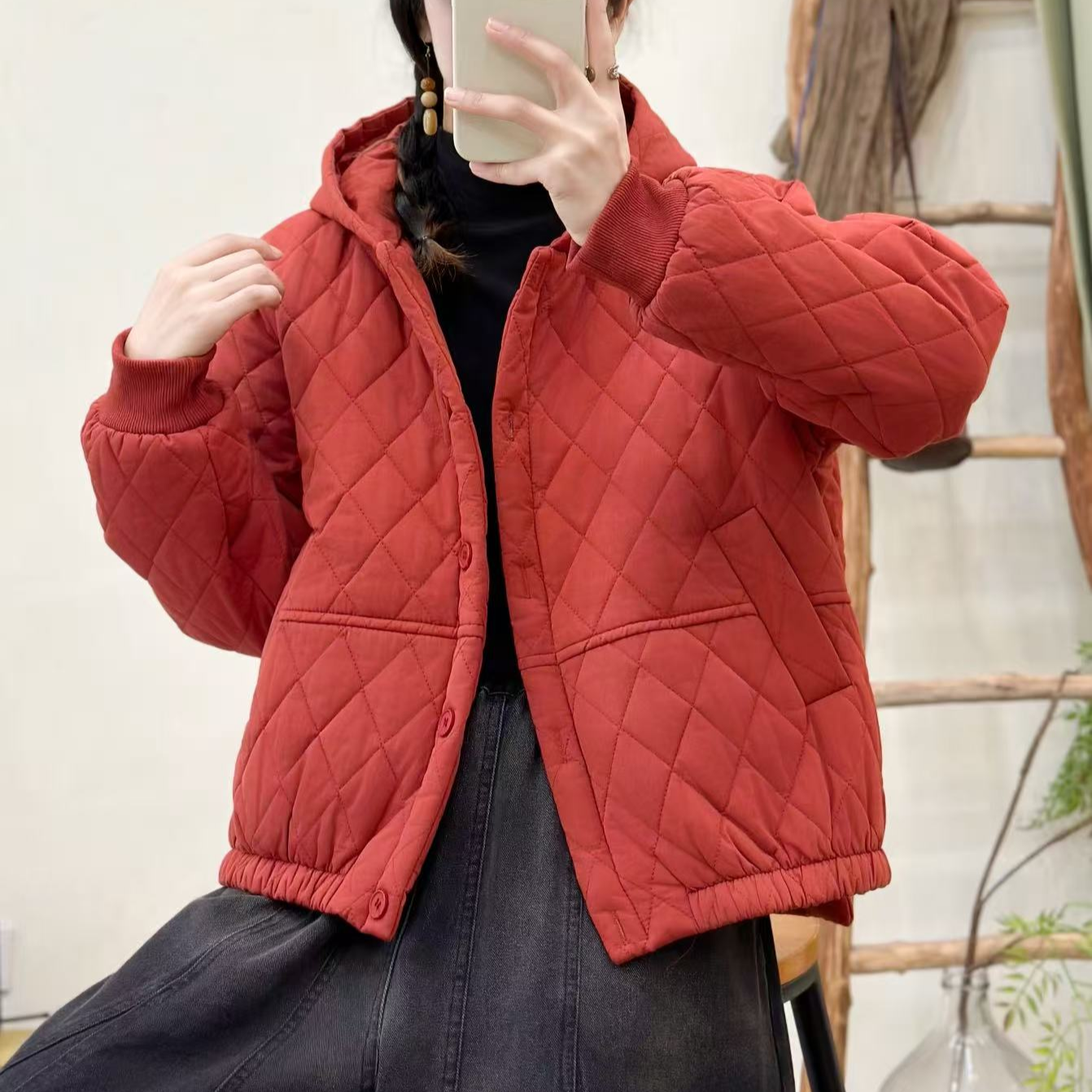 18798新款秋冬加厚休闲减龄棉服