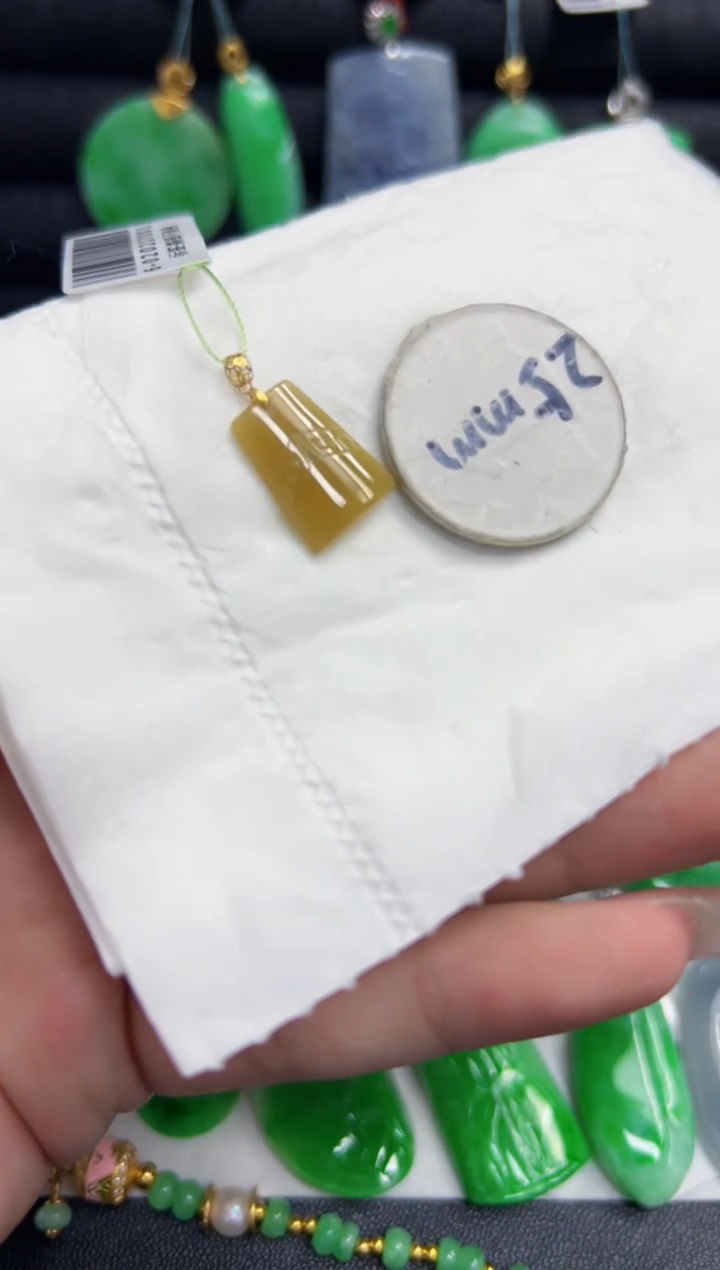 【闪购商品】翡翠颈饰18K金镶嵌Y缅料A货/支持复检/一件