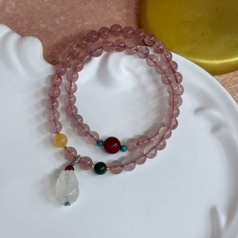 9254 三圈水晶女款轻奢小众精致