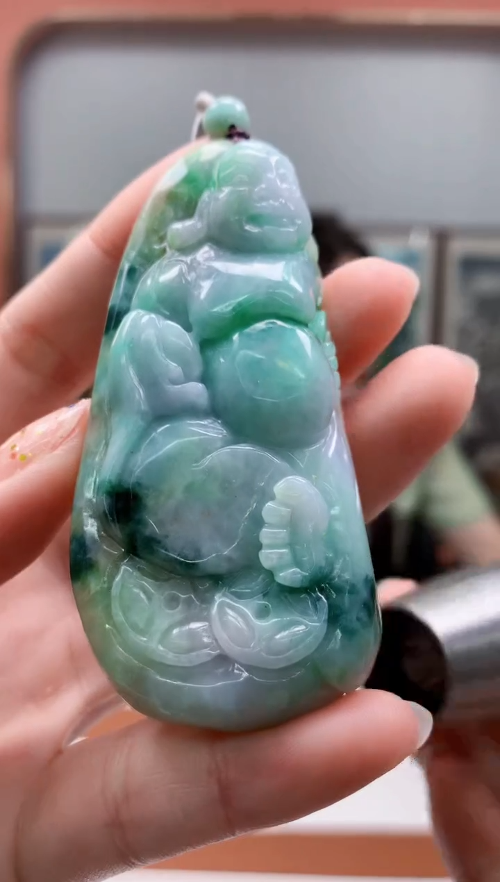 定制翡翠未镶嵌1034ry-毛货挂件17