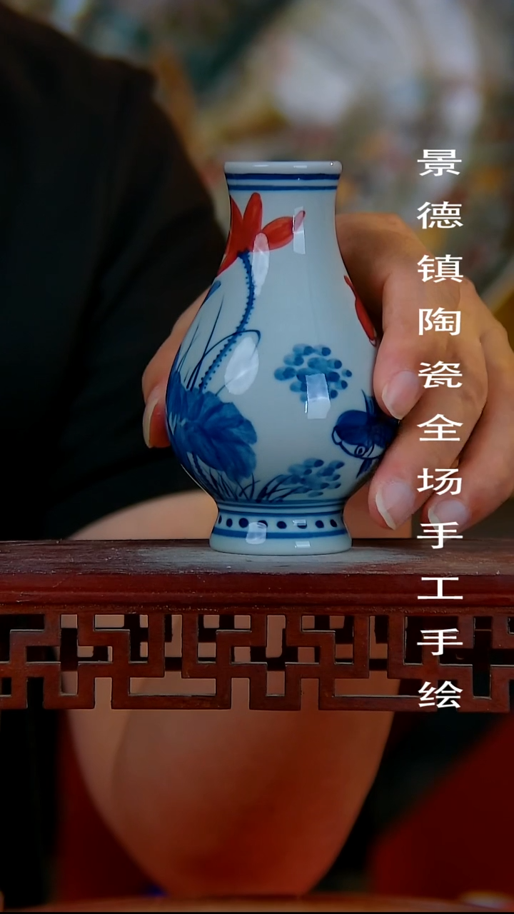 摆件手景德镇陶瓷 全场手工绘