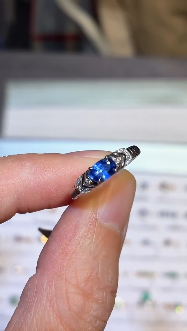 戒指蓝宝石18K金镶嵌【闪购】0.55ct/七天鉴赏