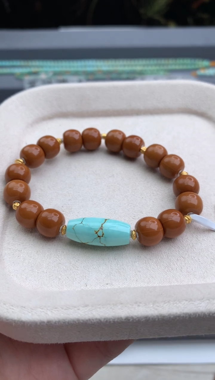 未镶嵌绿松石手串顺.C92