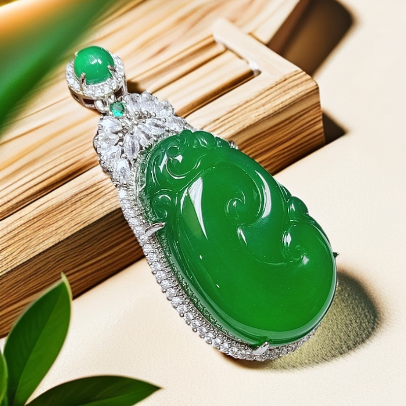 盛世典藏甄选帝王之色藏品如意吊坠-带高货绳-多样性发货