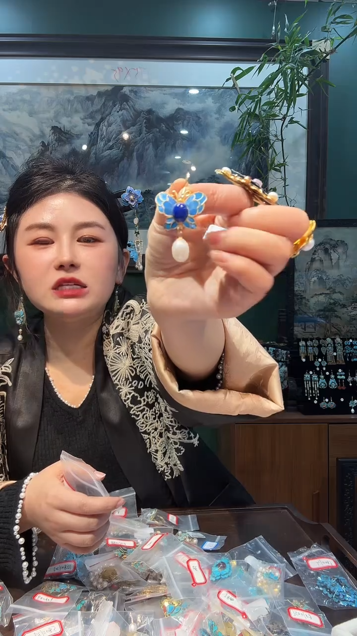 大理石铁合金非遗手工首饰