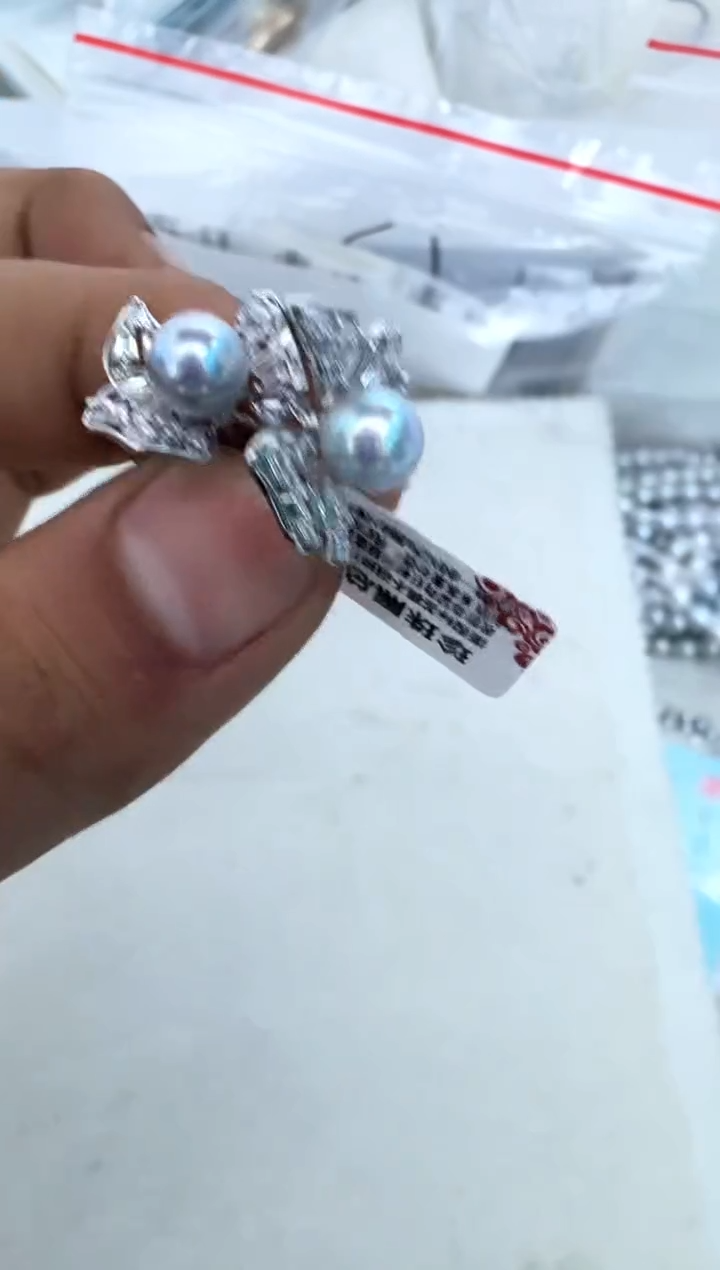 【闪购商品】海水珍珠耳饰银S925镶嵌耳钉