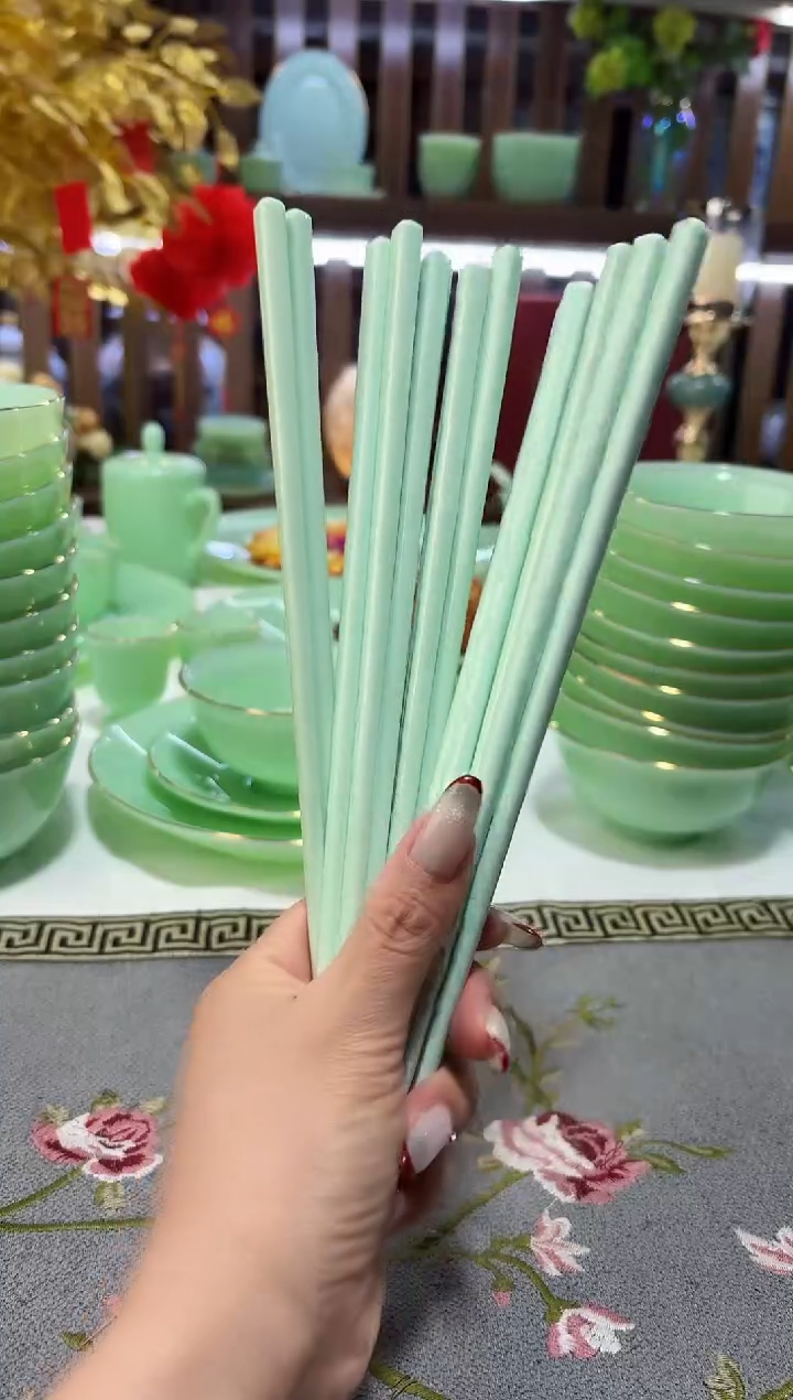 玉瓷筷子十双餐具