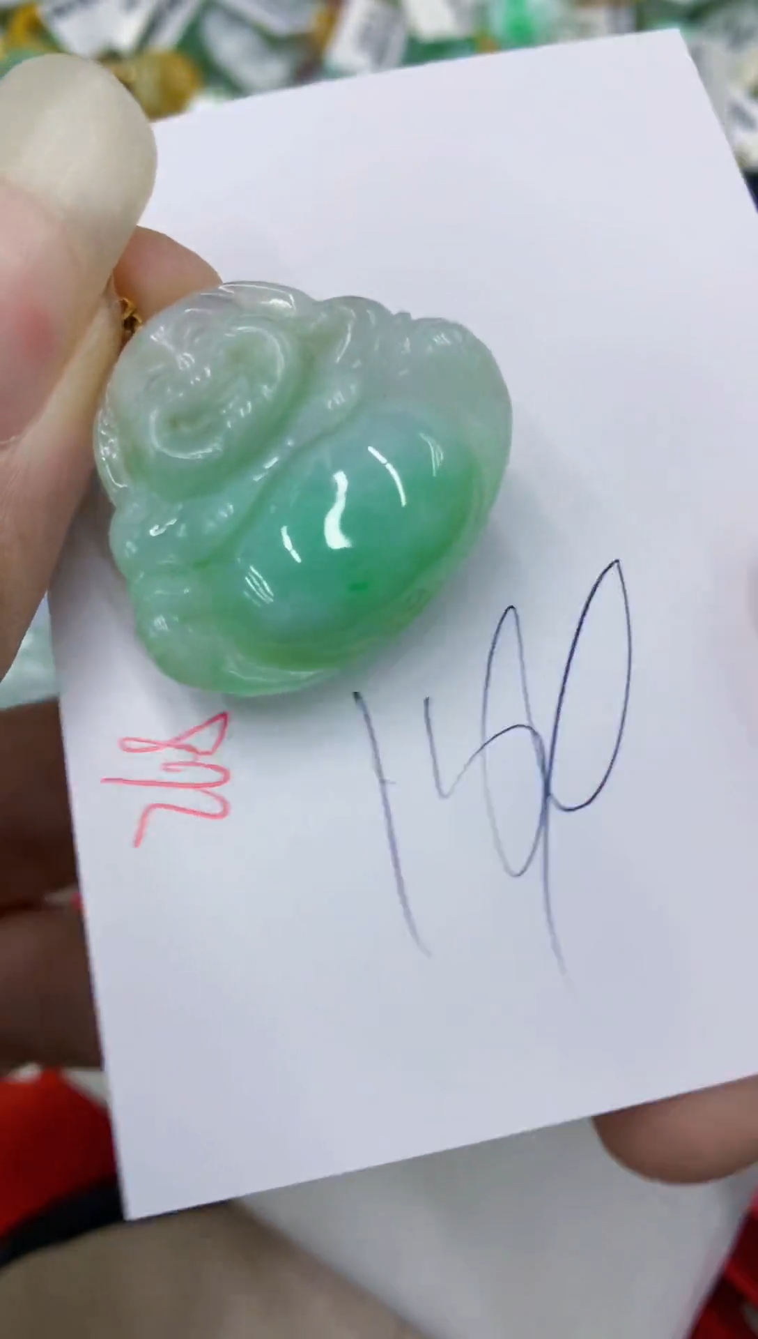 翡翠18K金镶嵌颈饰111111111111
