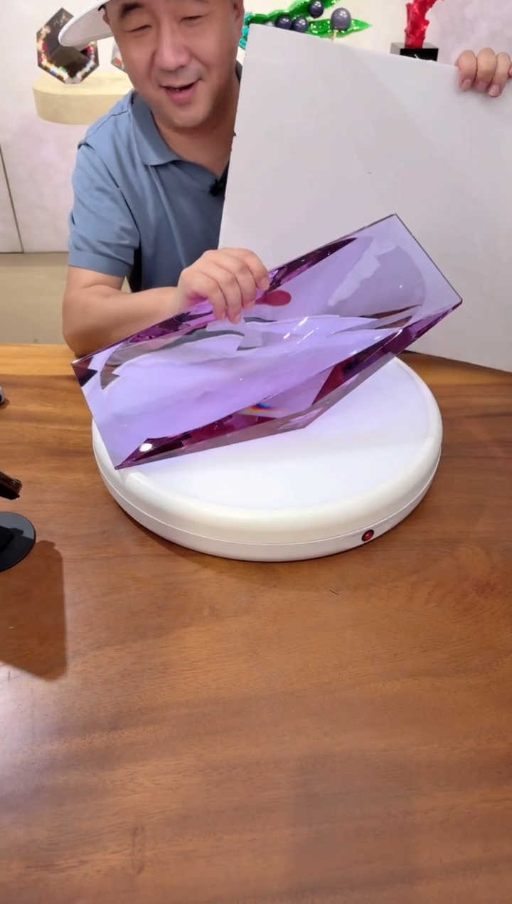 摆件紫罗兰冰湖艺术琉璃摆件