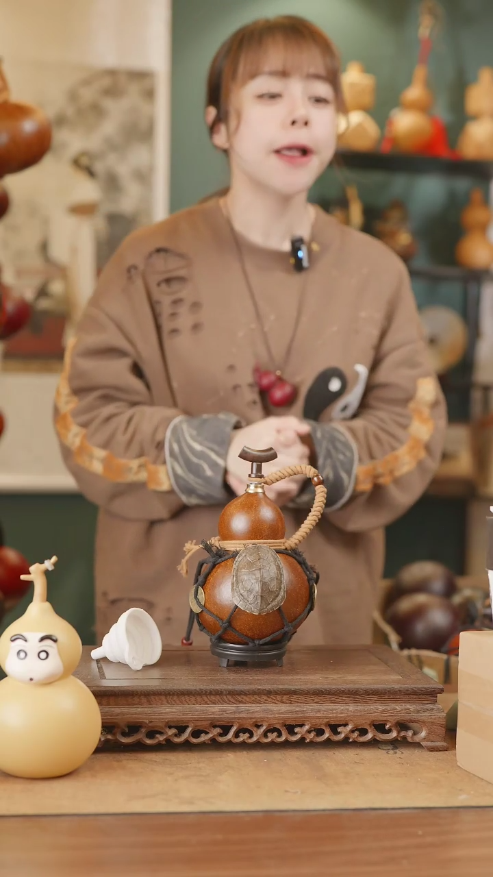 【闪购商品】18号精品天然大漆工艺防渗内胆酒葫芦~