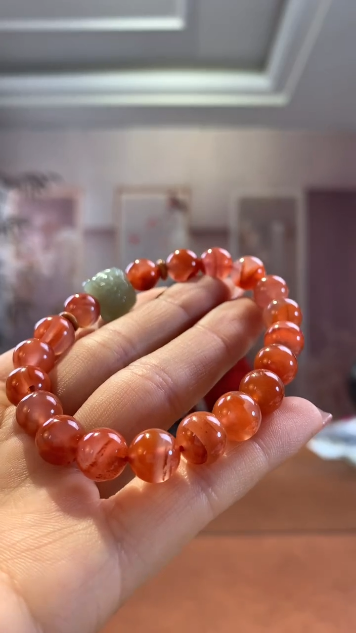 【闪购商品】玛瑙/玉髓手串未镶嵌南红单圈