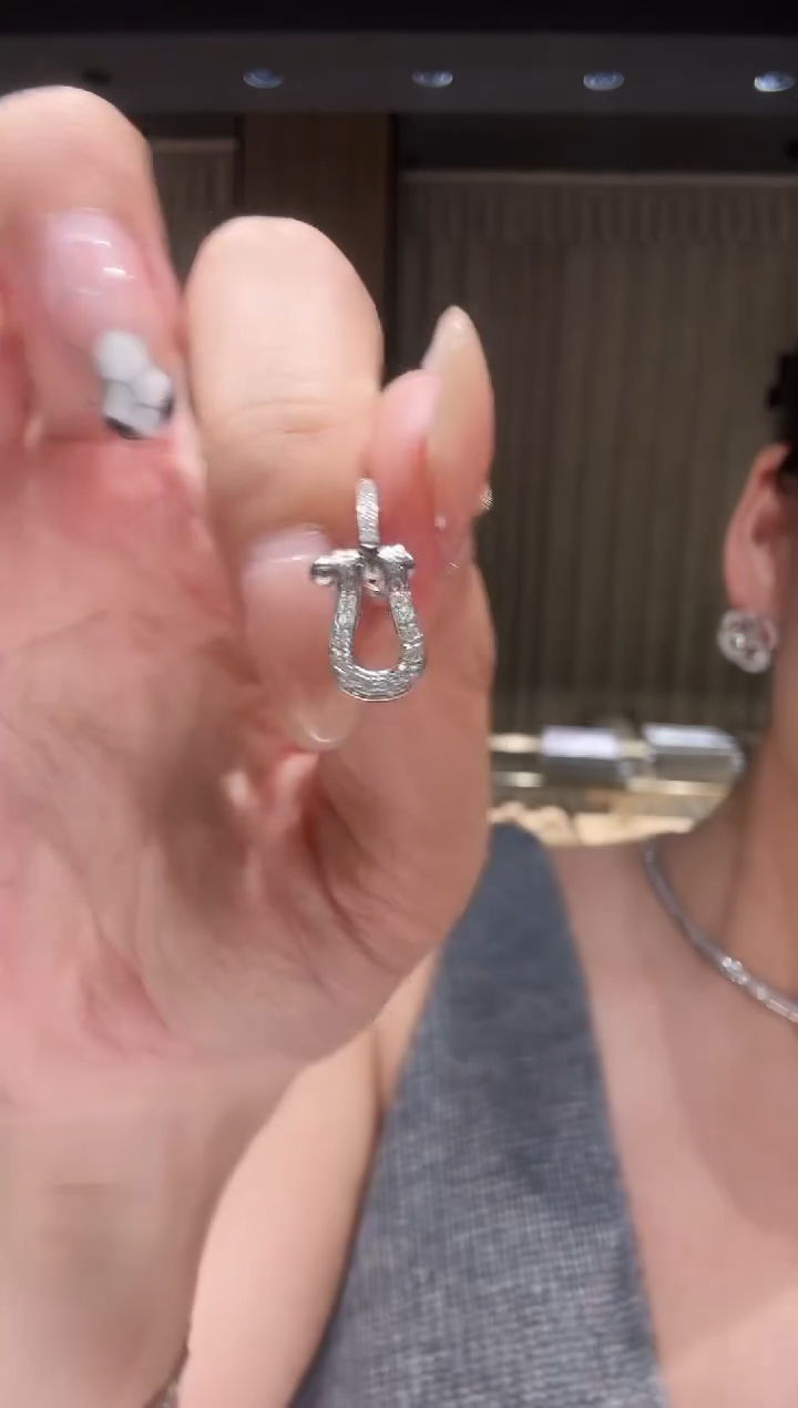 铂Pt950镶嵌耳饰钻石AY0212-PT