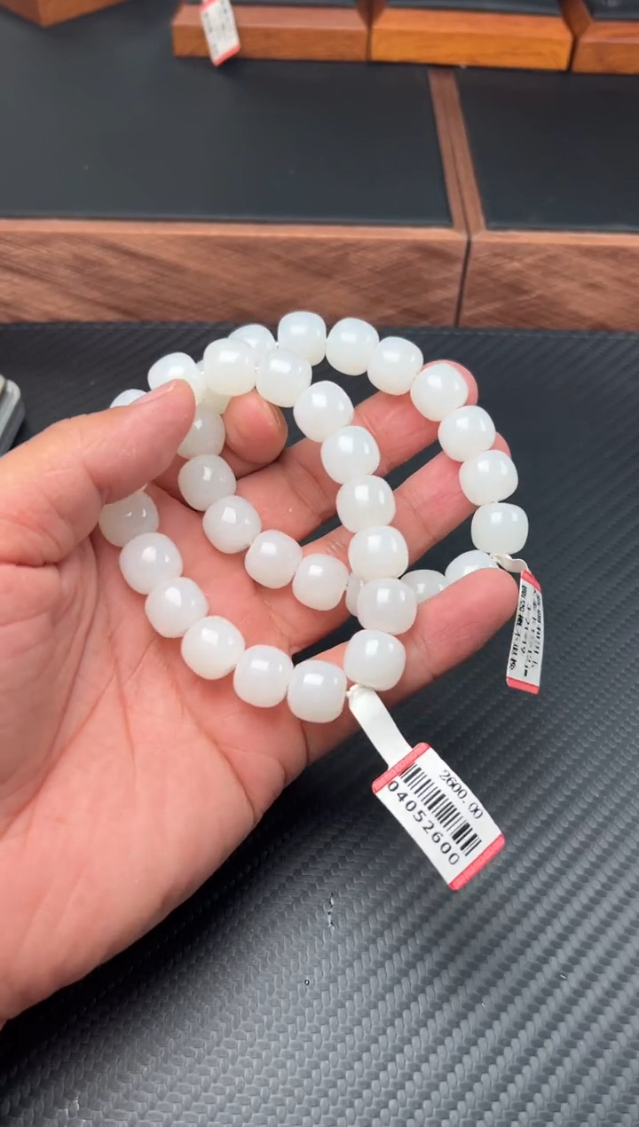 手串未镶嵌和田玉且末天泰微色卡12Jm老型珠多样性发货拍一发一