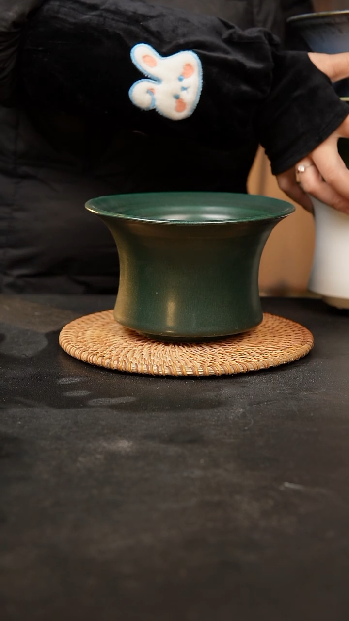 【闪购商品】瓷片泥泥手工花盆口15