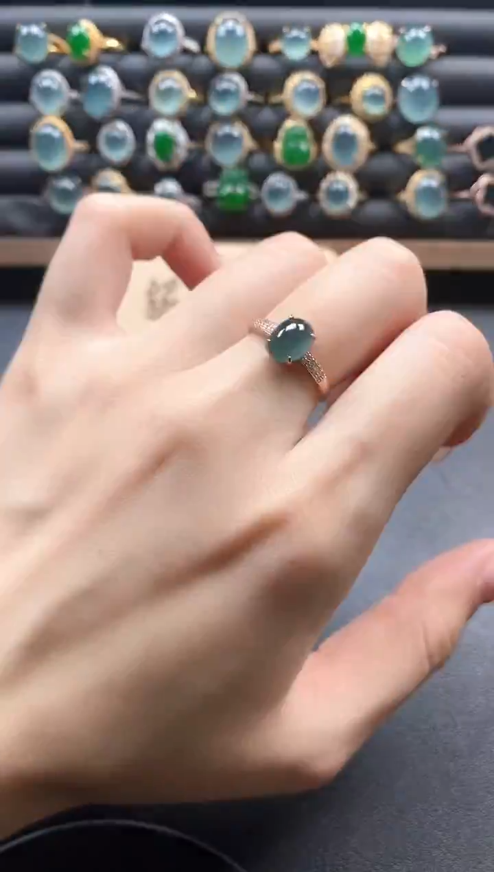 银S925镶嵌戒指翡翠51151