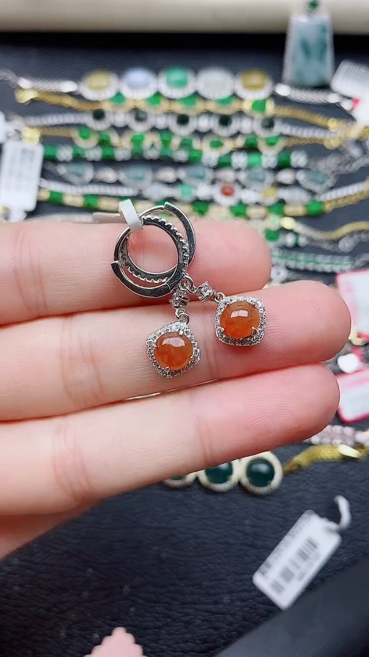 银S925镶嵌戒指翡翠1