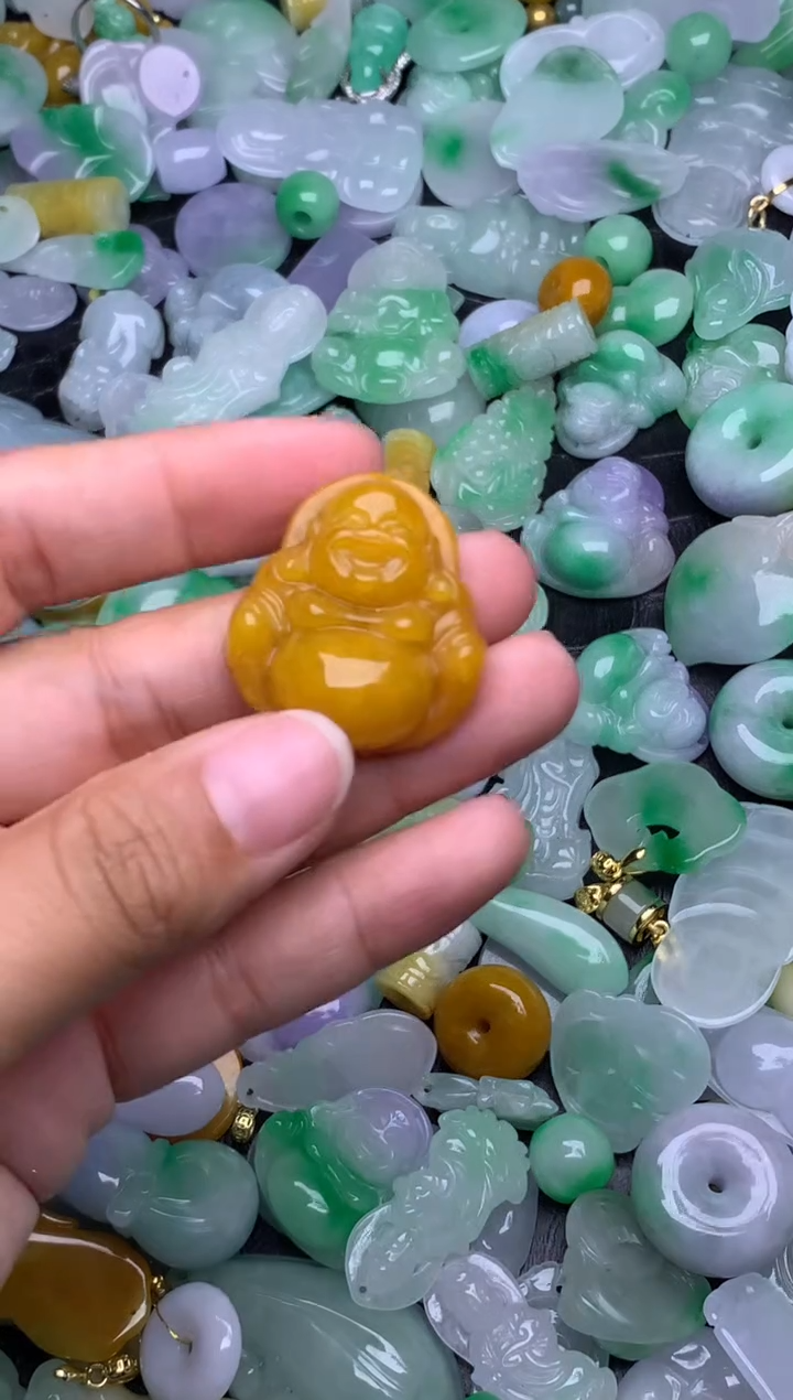 翡翠未镶嵌颈饰天然缅甸翡翠吊坠