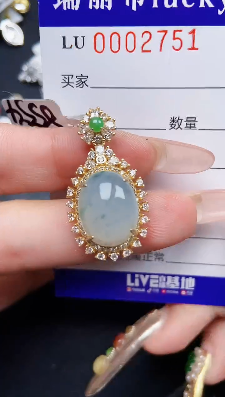 【闪购商品】翡翠颈饰银S925镶嵌2751