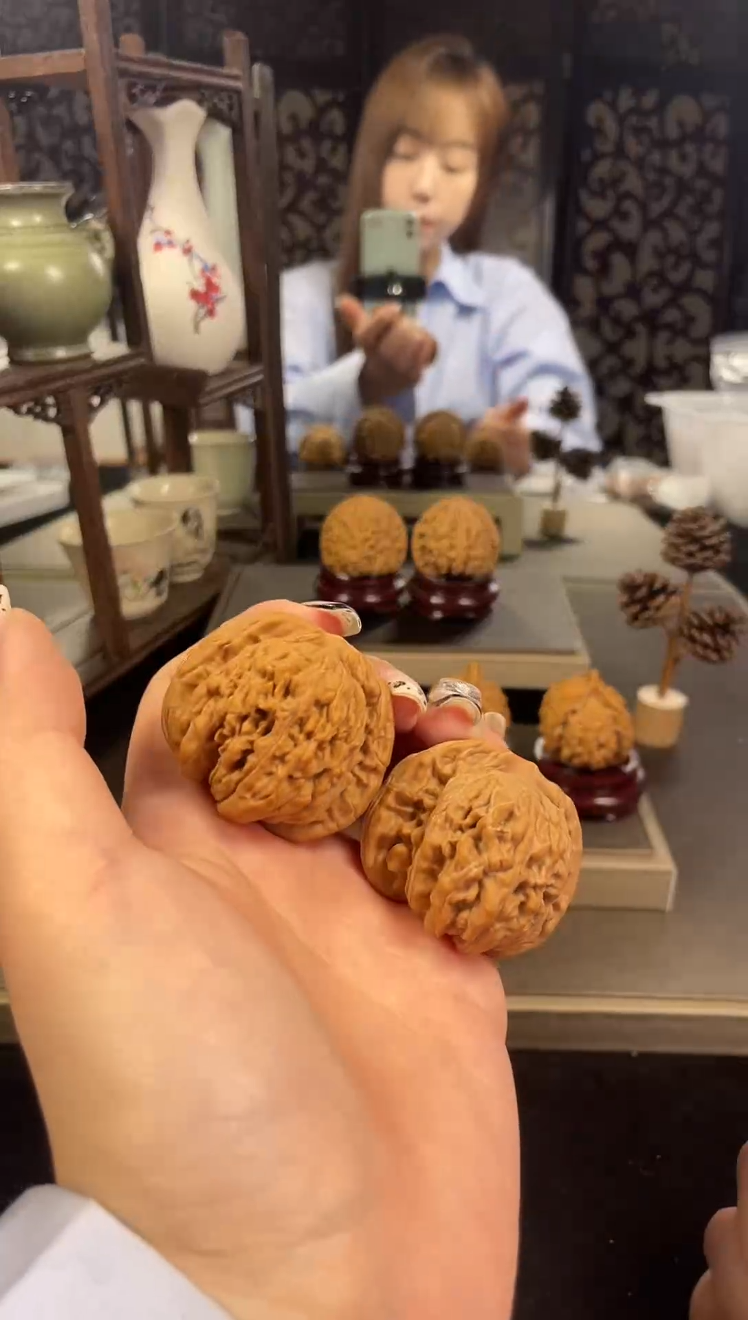 【闪购商品】文玩核桃把件四座楼44尺-20