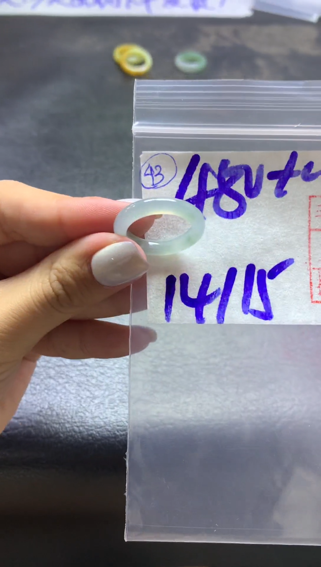 【闪购商品】定制翡翠未镶嵌戒圈1415-490元毛货需精抛光发