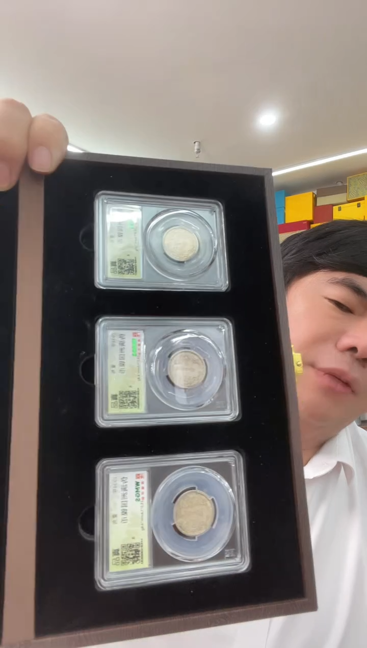 金属民国机制币 双龙三枚 同分数随机发