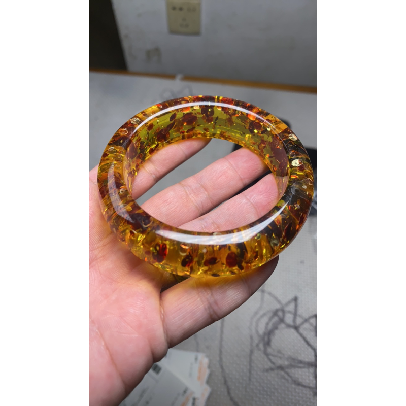 278  花珀车轮手镯