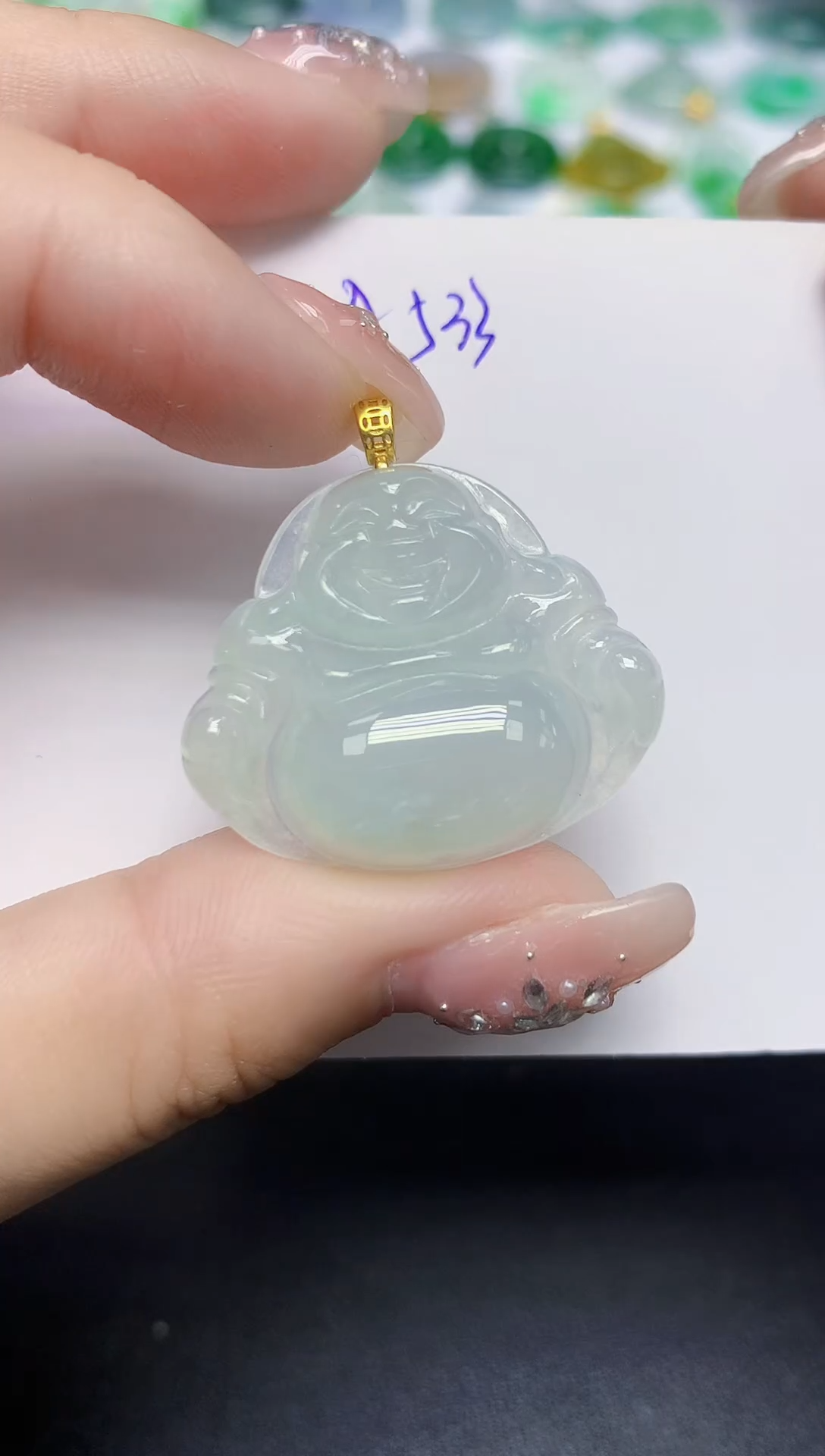 颈饰未镶嵌翡翠天然缅甸翡翠A货翡翠百元以上9元证书费自理