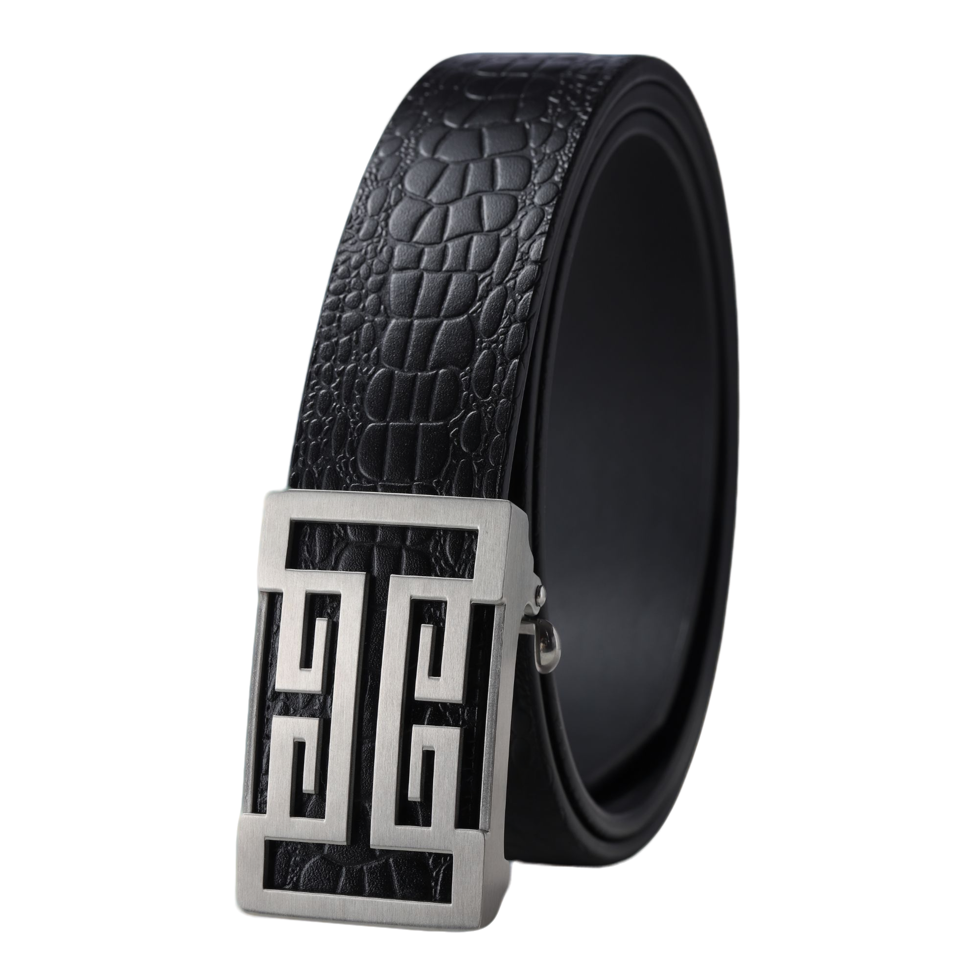 《不锈钢3.5无牙内穿》3.5宽3.5厚全头层单层牛皮腰带休闲百搭