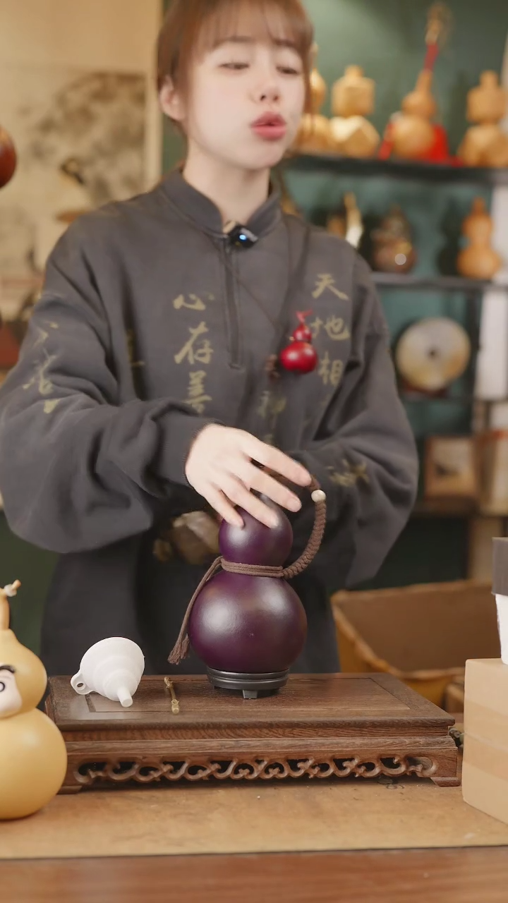 【闪购商品】30号精品天然大漆工艺防渗内胆酒葫芦~