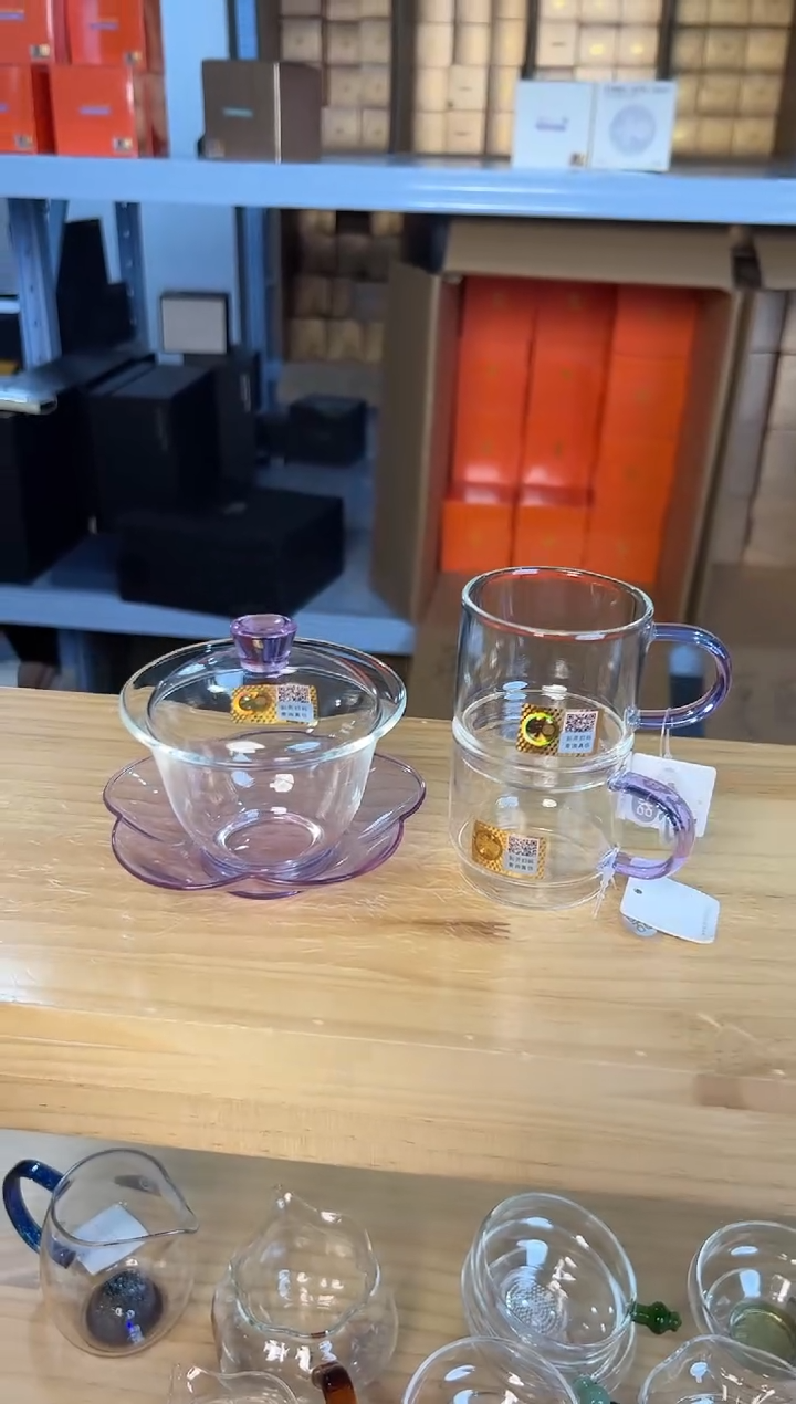 咏荷+逸杯一对 浅紫