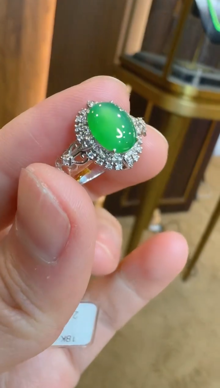 【闪购商品】翡翠戒指18K金镶嵌多样性团购发一件