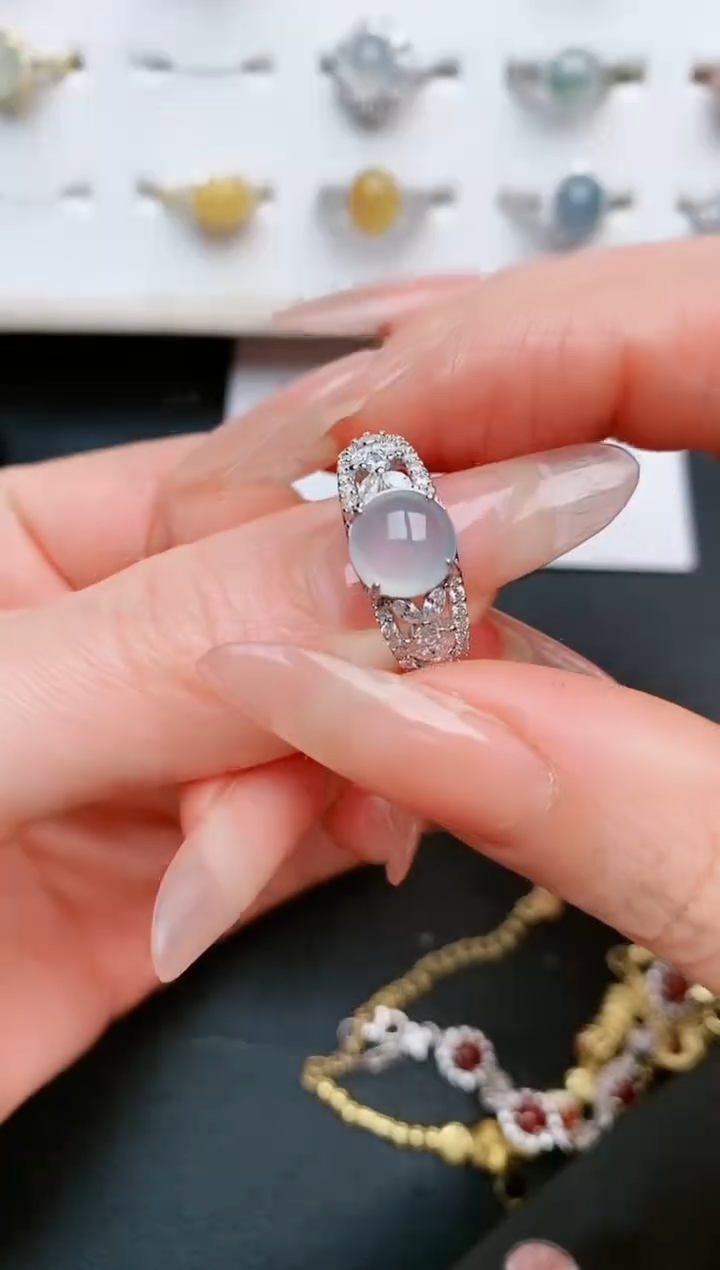 【闪购商品】翡翠戒指银S925镶嵌.....