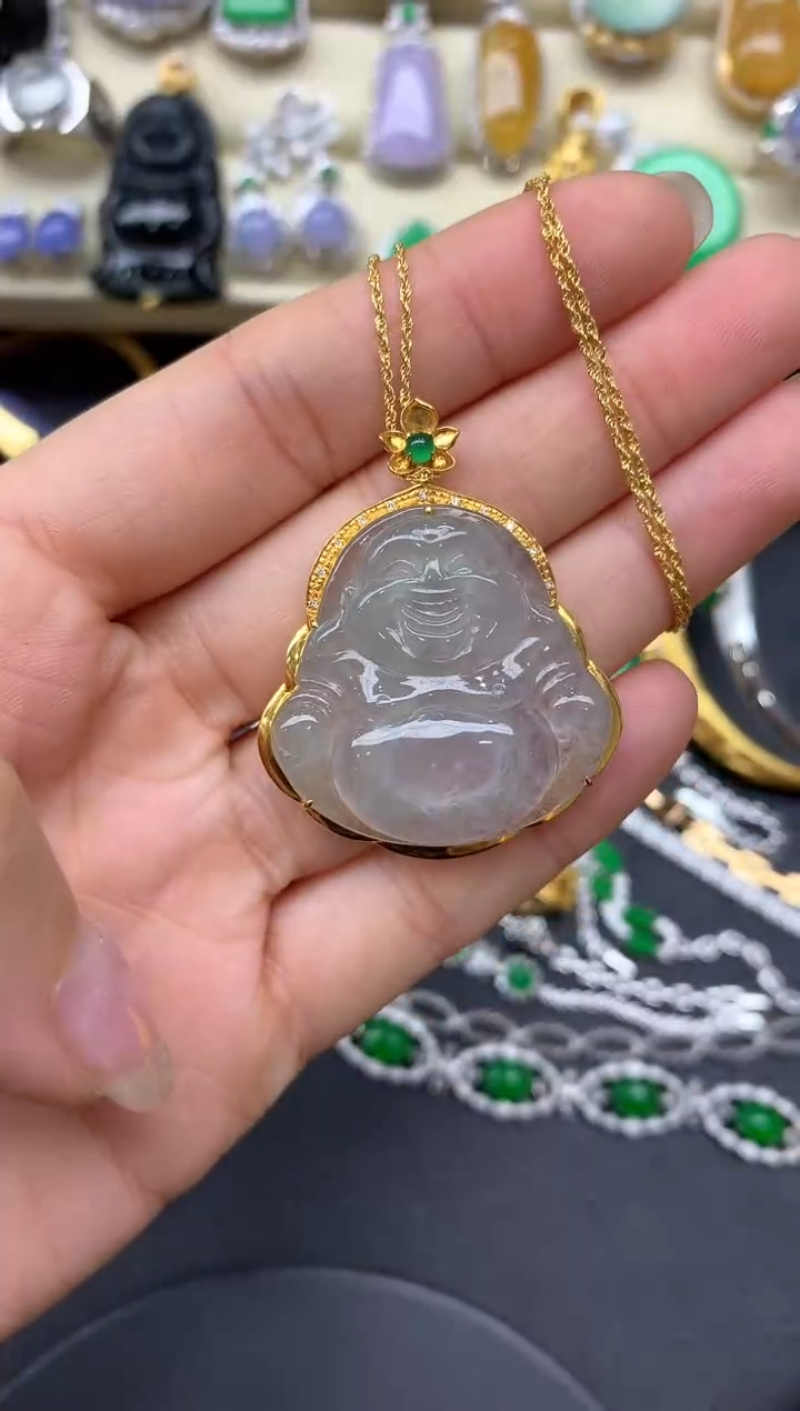 【闪购商品】翡翠颈饰18K金镶嵌316-中国好珍宝
