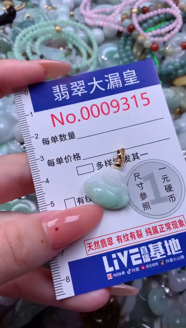 翡翠未镶嵌吊坠(不含链)9315